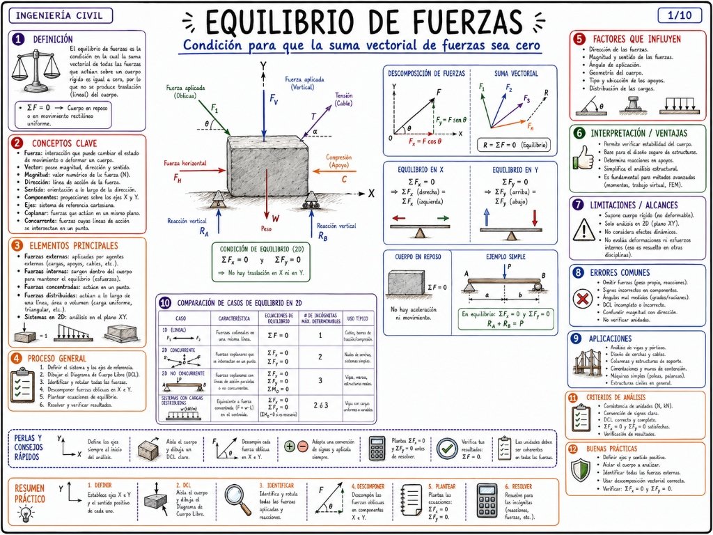Equilibrio de Fuerzas (1/10)